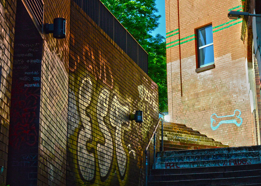 Alley in Hamburg.