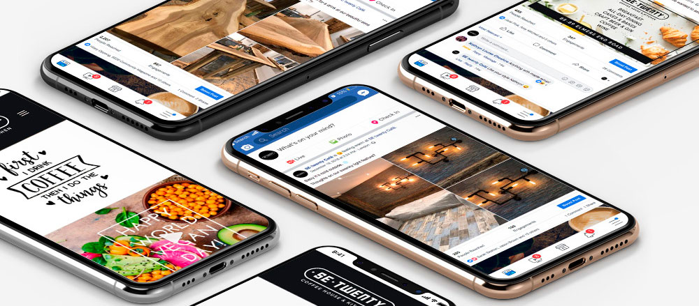 Mobile with user interfaces design mock-up.