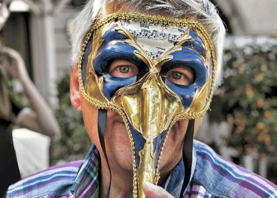 Man with a mask.